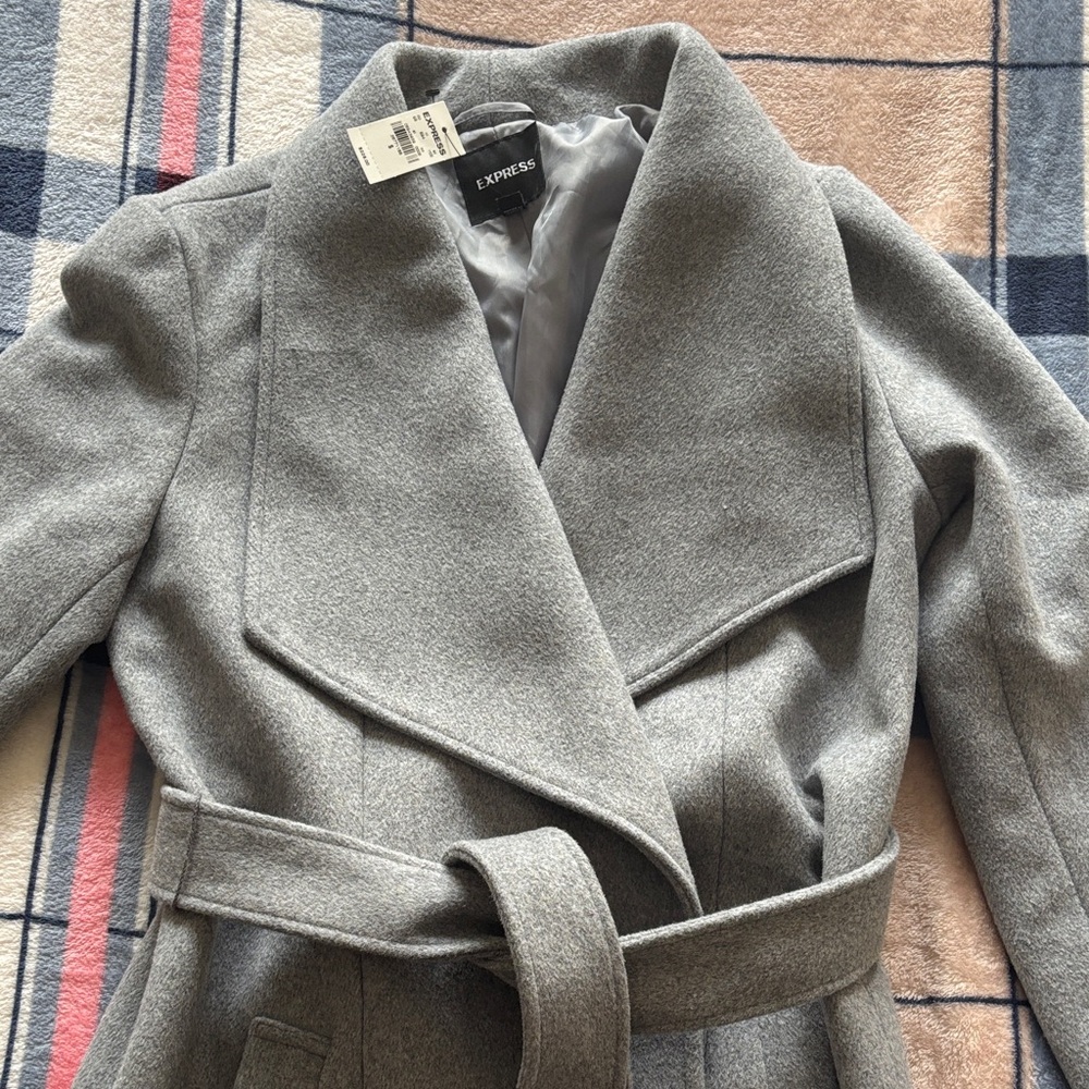 Express Women's Classic Gray Trench Coat